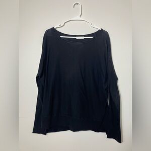 Vince Long Sleeve Sweater Sz M Black Cotton Casual Minimalist‎ Neutral